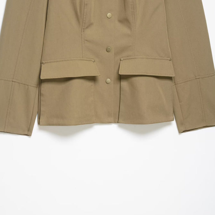 Damen Utility-Safarijacke mit Stehkragen, aufgesetzten Klappentaschen und Epauletten Echo Archiv