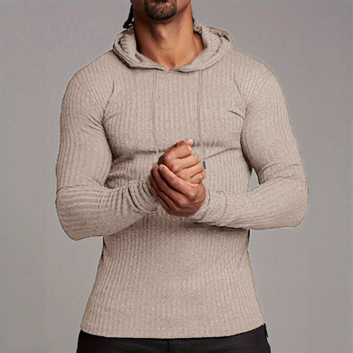 Herren Kapuzenpullover mit trendigem Rippdesign Echoarchiv