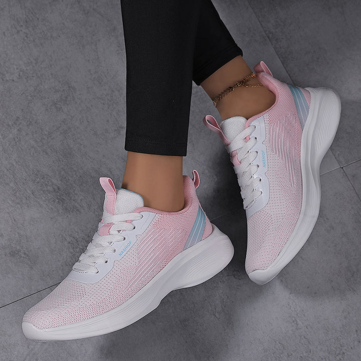 Damen nan federleichte Strick-Walking-Sneaker mit anatomischer Abrollsohle und ultraweicher Komfortinnensohle Echo Archiv