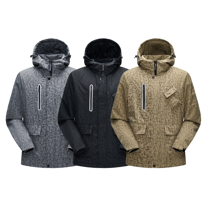 Herren Urban-Technical Field-Parka mit hochschließendem Kragen, schräge Brustpatte und verdeckten Reißverschlüssen Echo Archiv