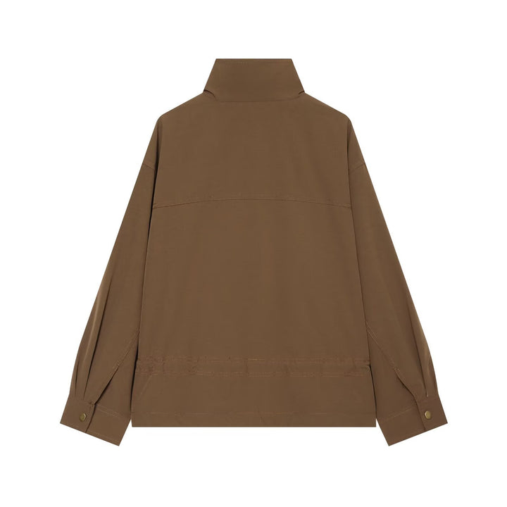 Damen Übergangsjacke mit Stehkragen, Tunnelzug und Utility-Taschen Echo Archiv