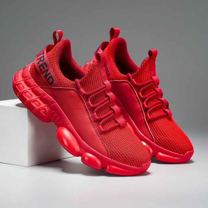 Unisex modische Plateausneaker mit luftgepolsterten Dämpfungspods und gestricktem Komfortoberteil – Norré