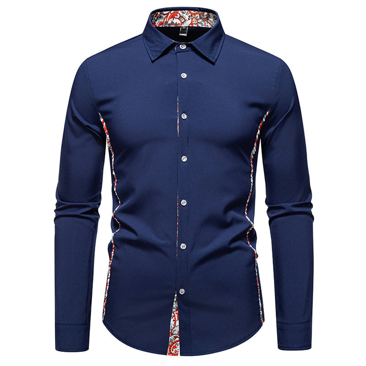 Herren Elegantes Hemd mit kreativem Floral-Muster und modernen Akzenten Echoarchiv
