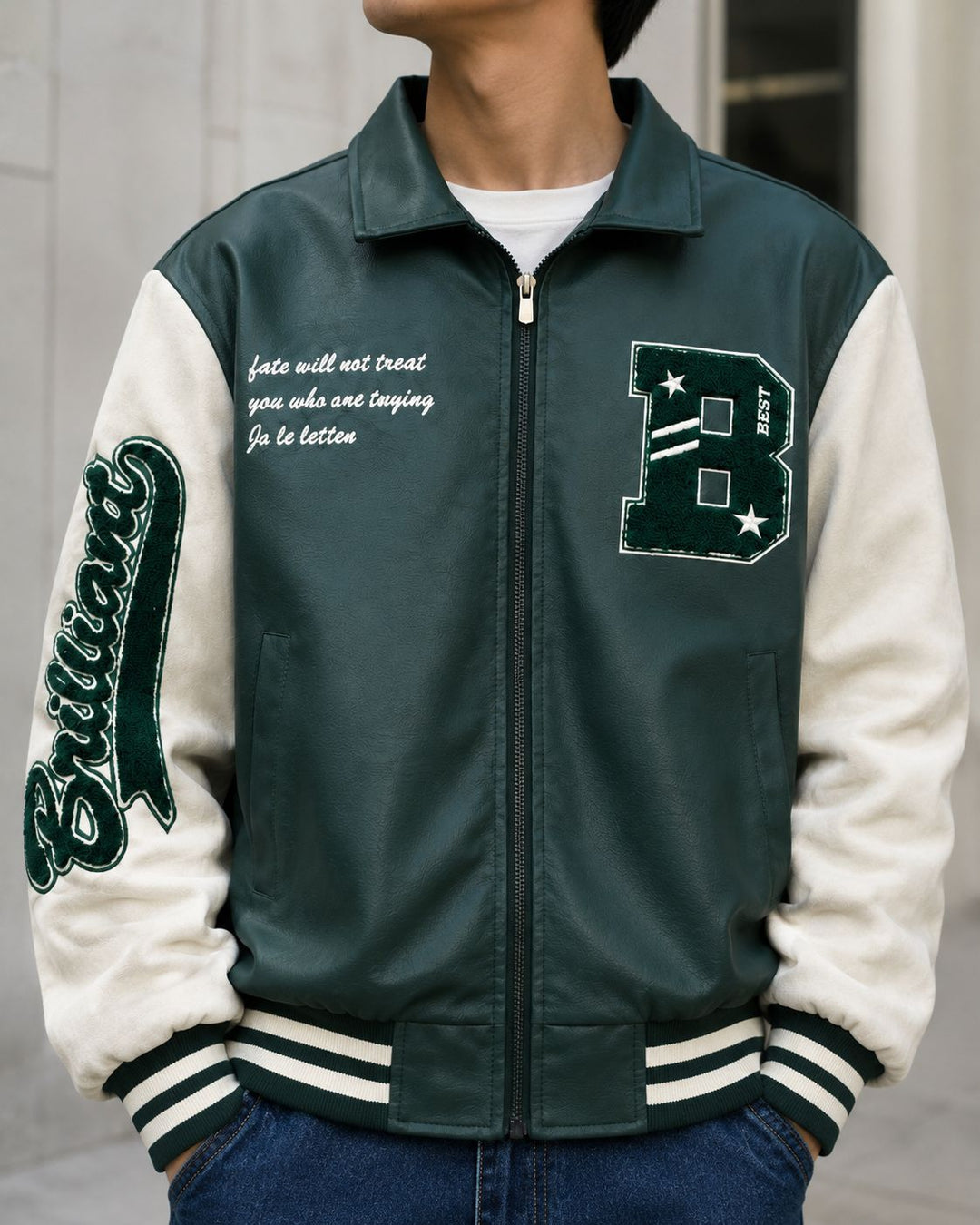 Herren Modische Collegejacke Echo Archiv