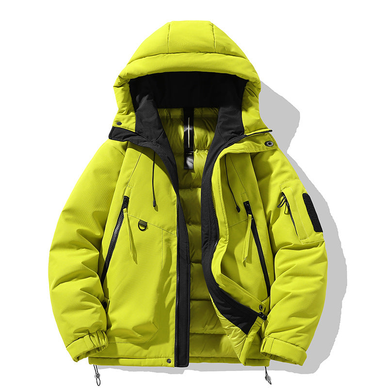 Herren isolierte Outdoorjacke mit verstellbarer Kapuze und mehreren Taschen Echoarchiv