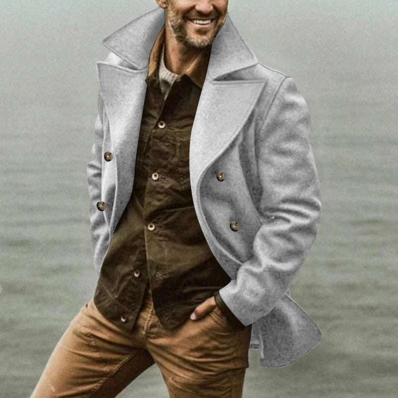 Herren Wollmantel mit Elegantem Schnitt & PEchoarchivcoat-Design | Echoarchiv
