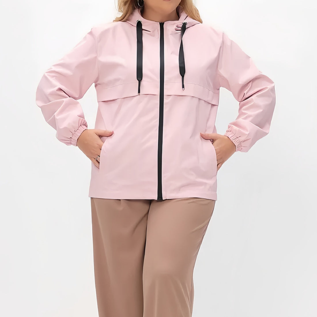 Damen Modische Übergangsjacke mit kapuze – Célinea