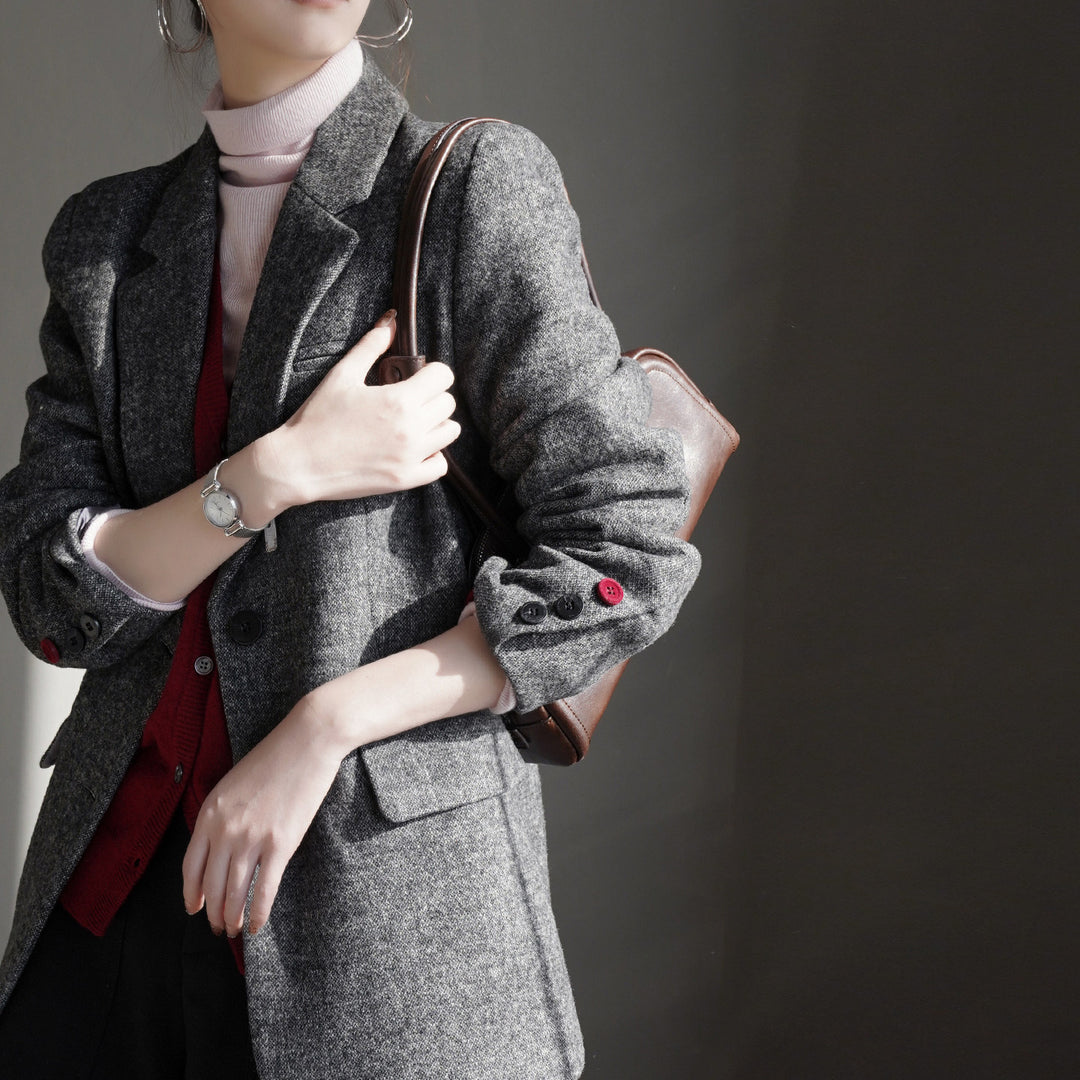Damen Eleganter Wollblazer mit modischem Schnitt Echoarchiv