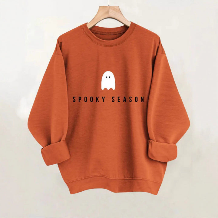 Unisex nan lässiges Halloween Sweatshirt mit Gespenst-Print und Oversize-Schnitt Echo Archiv