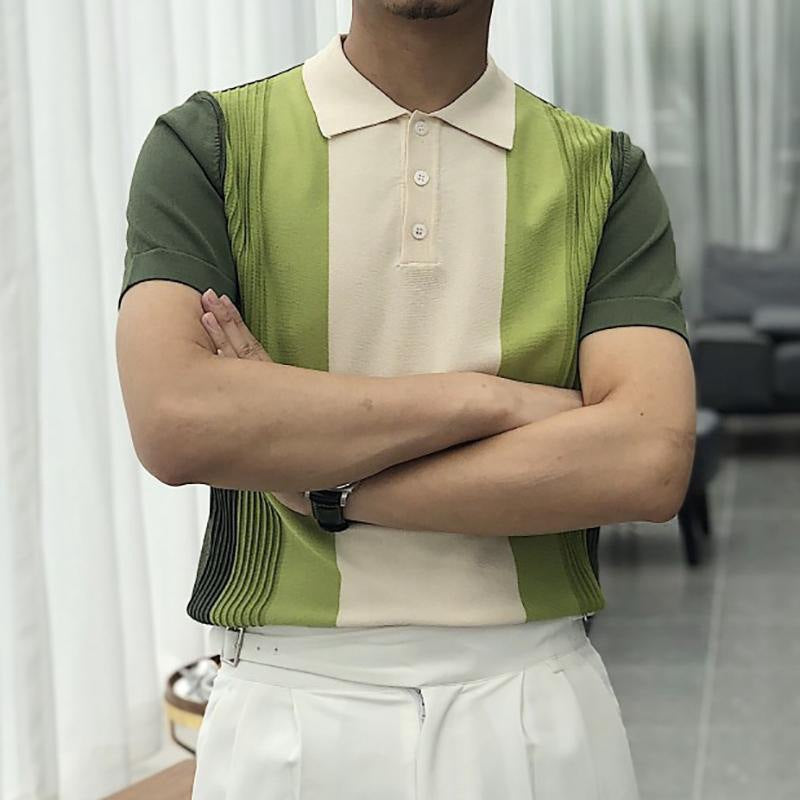 Herren perfektes Polo-Shirt mit strukturiertem Design Echoarchiv