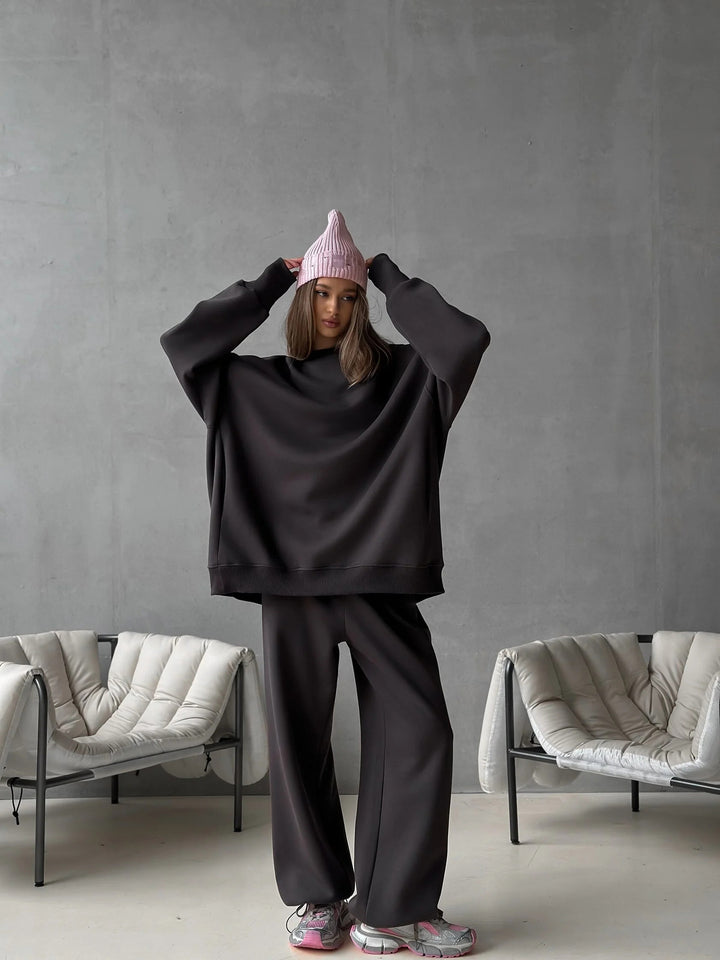 Damen Modischer Oversized Sweatanzug Echo Archiv