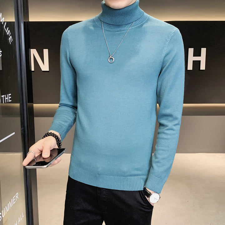 Herren Pullover mit hohem Kragen aus weicher Strickware Echoarchiv