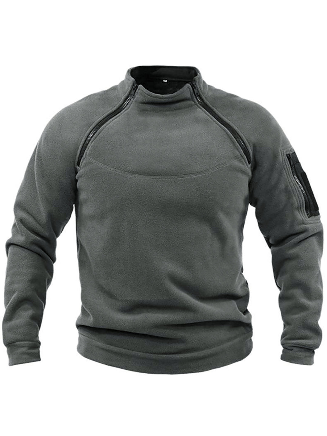 Herren Fleece-Hoodie mit hohem Kragen und praktischem Reißverschluss Echoarchiv