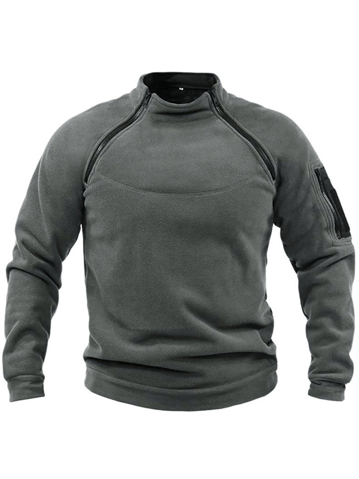 Herren Fleece-Hoodie mit hohem Kragen und praktischem Reißverschluss Echoarchiv