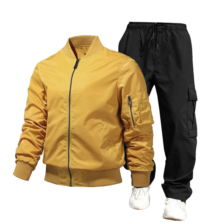 Herren urbane Bomberjacke und Cargo-Hosen Set Echo Archiv