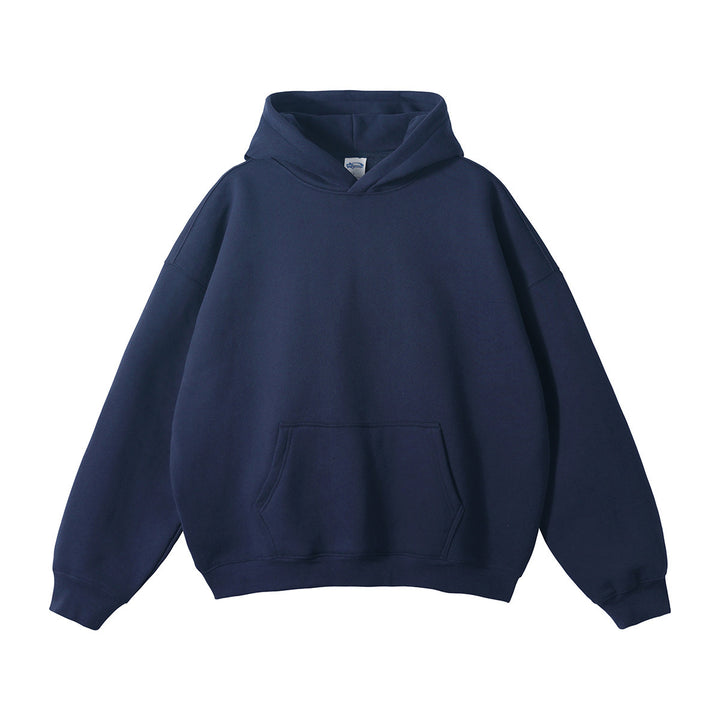 Unisex weit geschnittener Kapuzenpullover mit tiefer Schulterpartie, Kängurutasche und gerippten Bündchen Echo Archiv
