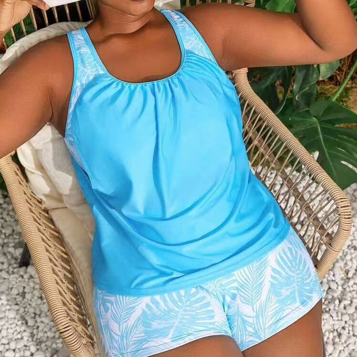 Damen Tankini-Set mit floralem Mustershorts und zeitlosem Oberteil Echo Archiv