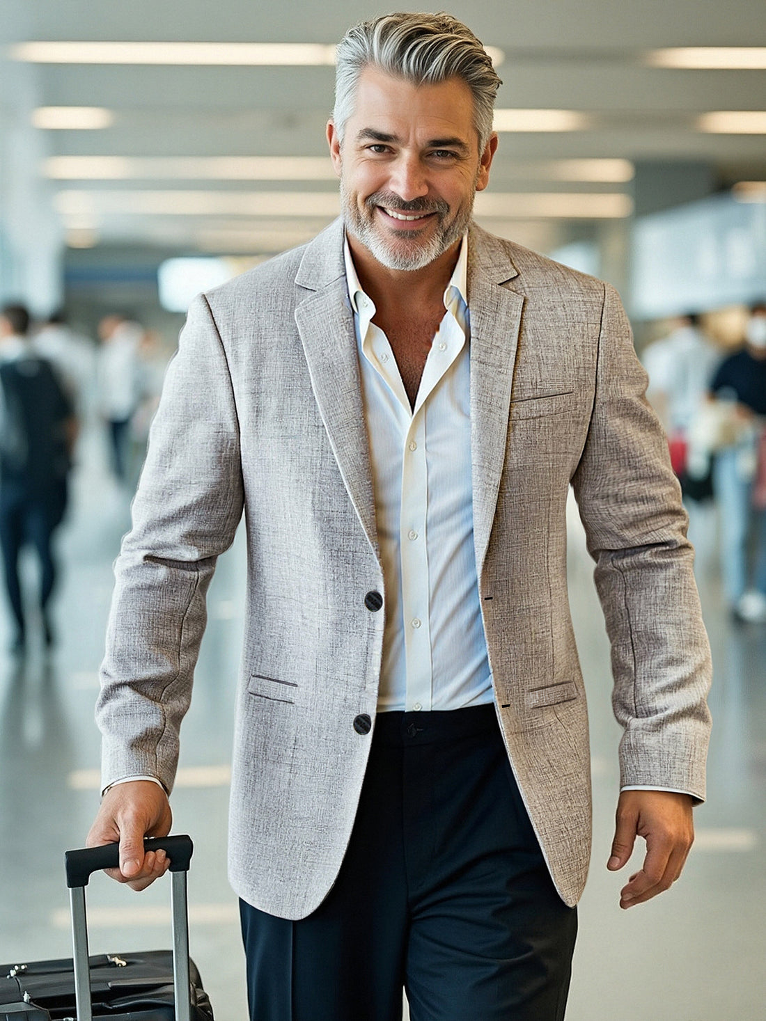 Herren eleganter, strukturierter Blazer mit modernem Schnitt – Tianoro