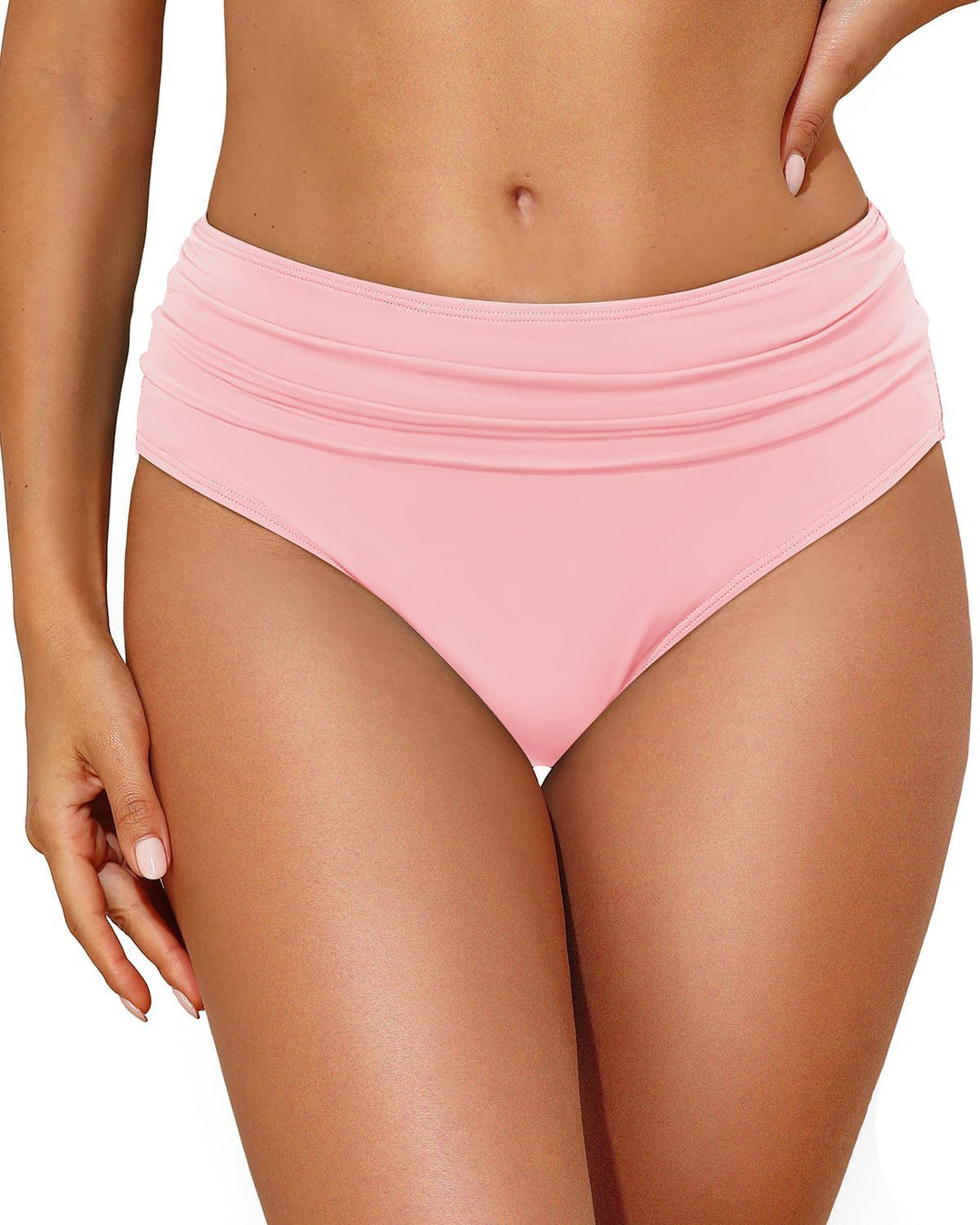Damen Hochtaillierte Bikinihose mit eleganter Raffung Echo Archiv