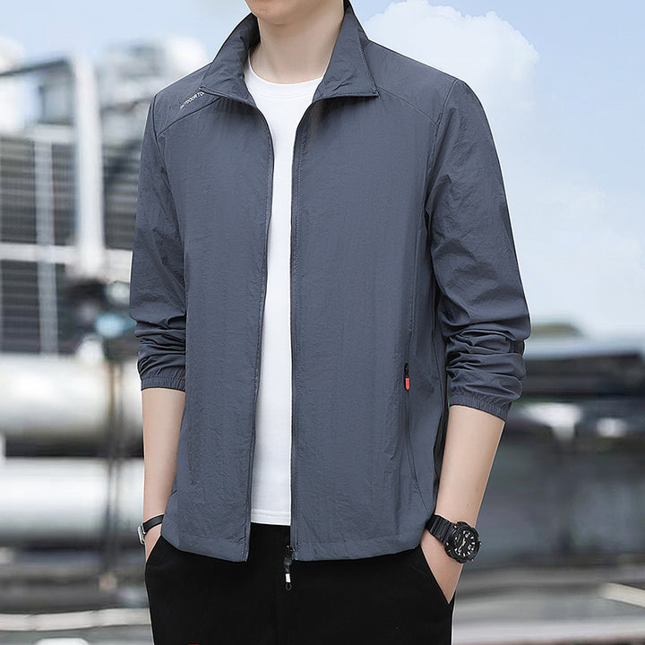 Herren Leichte Outdoorjacke mit verstellbarem Kragen Echo Archiv