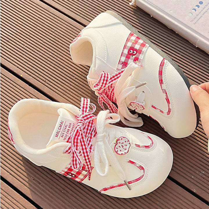 Damen Sneakers mit verspieltem Karomuster und dekorativen Schleifen Echo Archiv