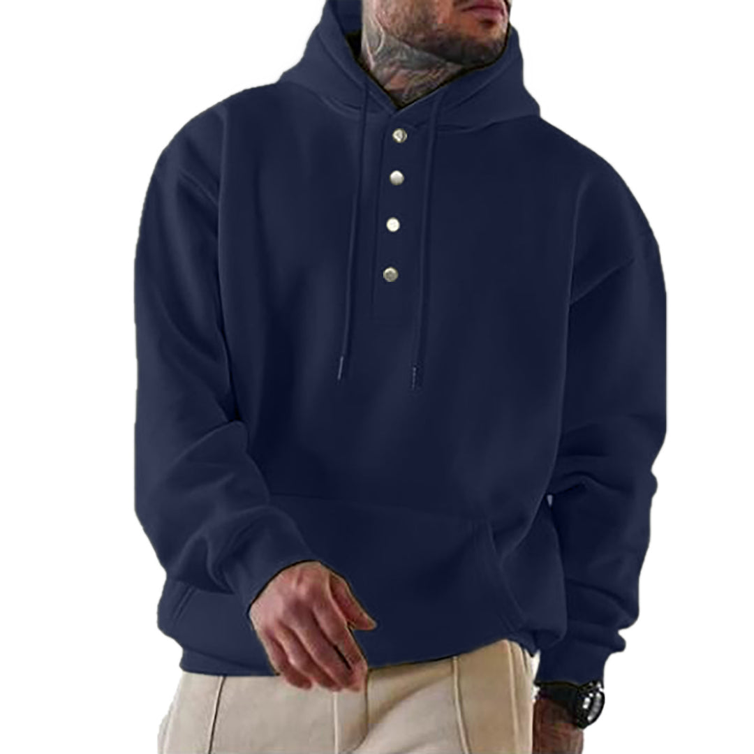 Herren Kapuzenpullover mit modischen Druckknöpfen Echoarchiv
