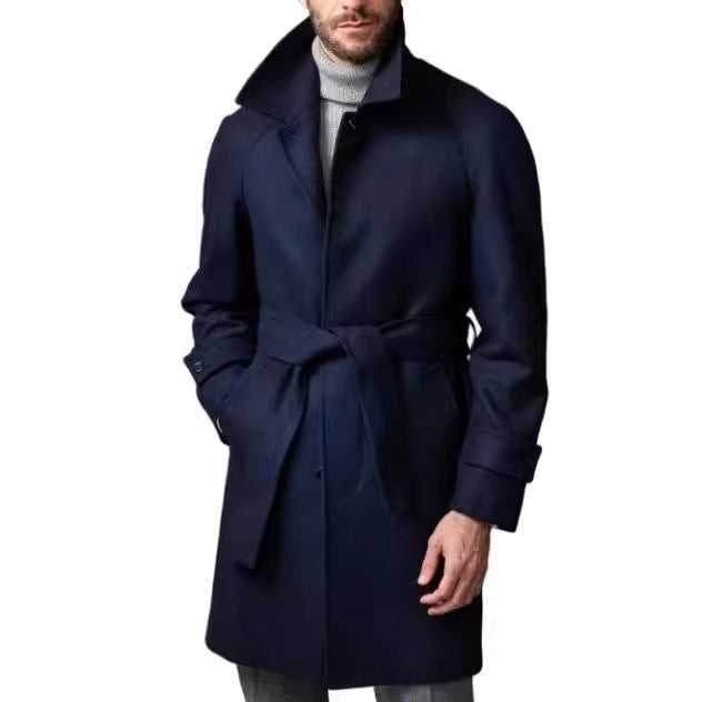 Herren eleganter Doppelreiher-Wollmantel Echoarchiv