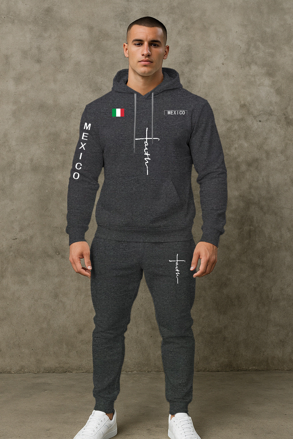 Herren Sport Hoodie und Jogginghose Set Echoarchiv