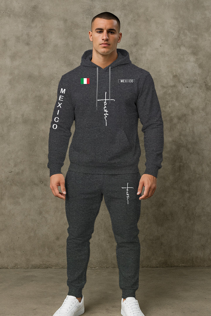 Herren Sport Hoodie und Jogginghose Set Echoarchiv