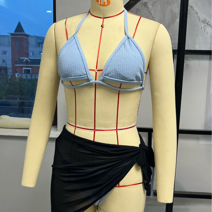 Damen Triangel-Bikini mit modischem Wickelrock Echo Archiv