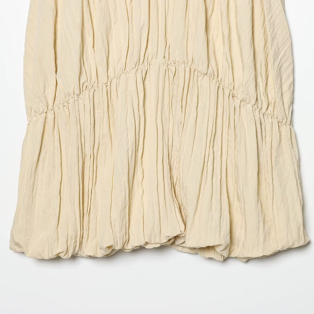 Damen luftiges Maxikleid mit plissierten Details und schmeichelndem Schnitt Echo Archiv