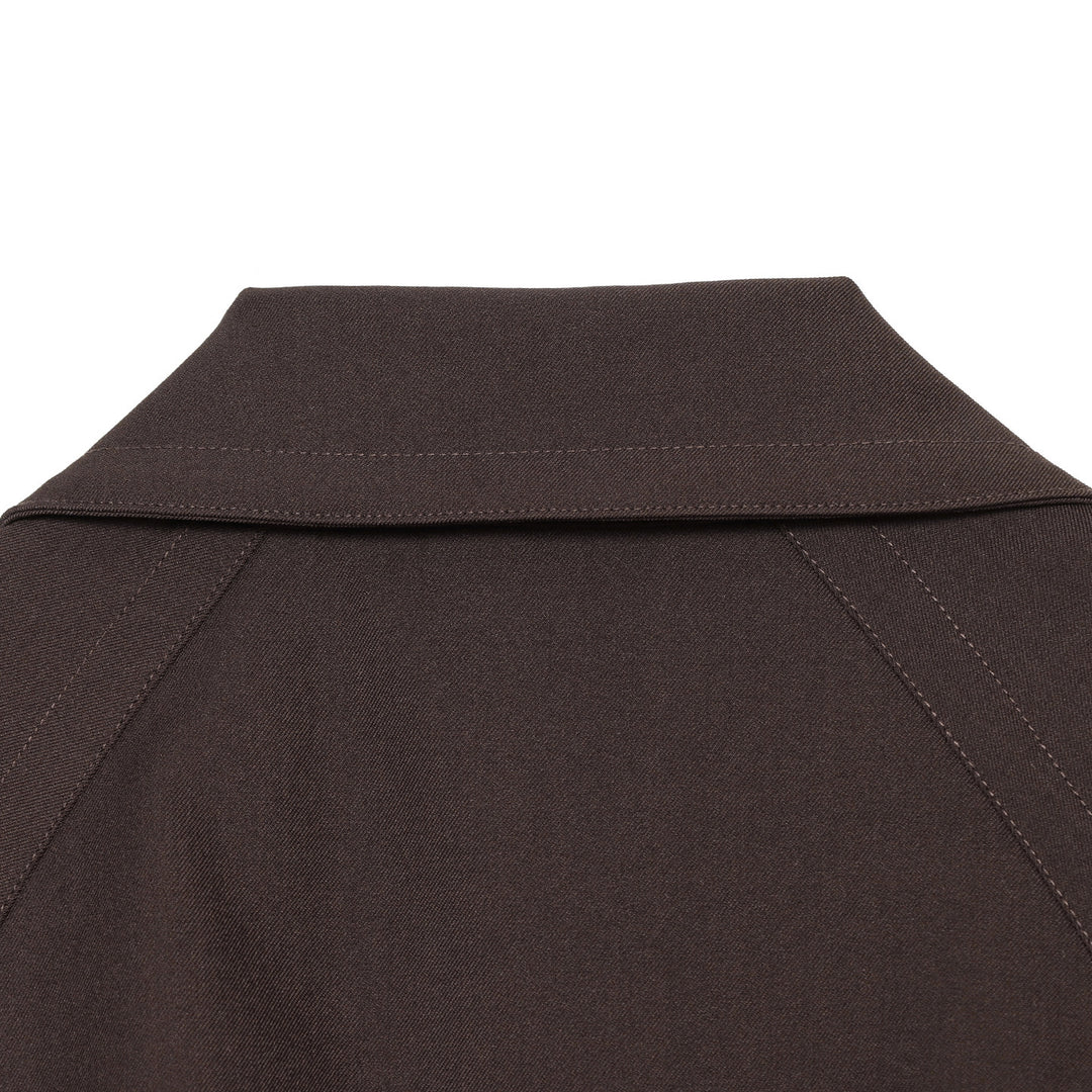 Damen Midilanger Doppelreihiger Trenchcoat mit breitem Revers und Taillenbindegürtel Echoarchiv