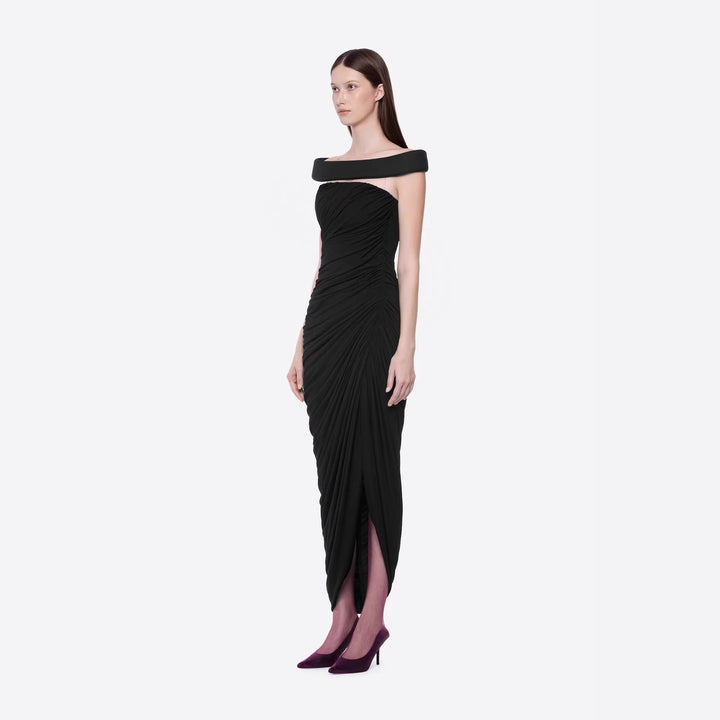 Damen Elegantes Abendkleid mit Off-Schulter-Design und raffiniertem Drapé Echo Archiv