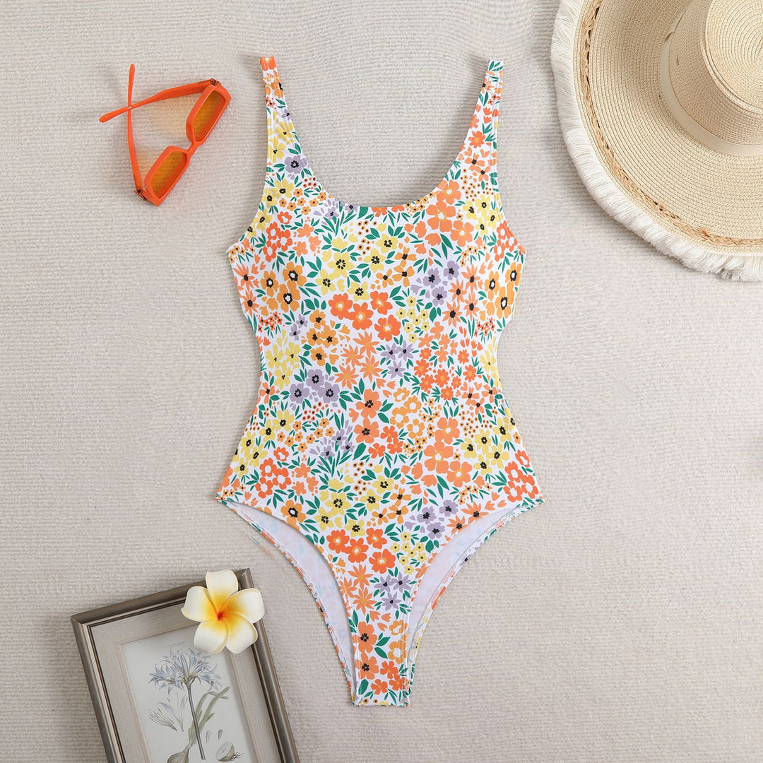Damen Einteiler Badeanzug mit floralem Muster Echo Archiv