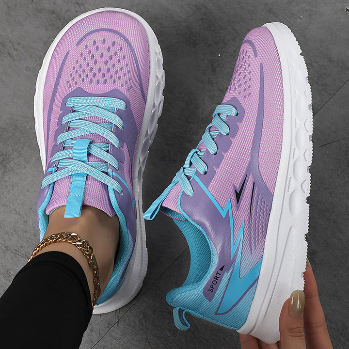 Damen Sportlicher Mesh-Sneaker mit gepolsterter Fersenstütze und griffiger Profilsohle – Névara