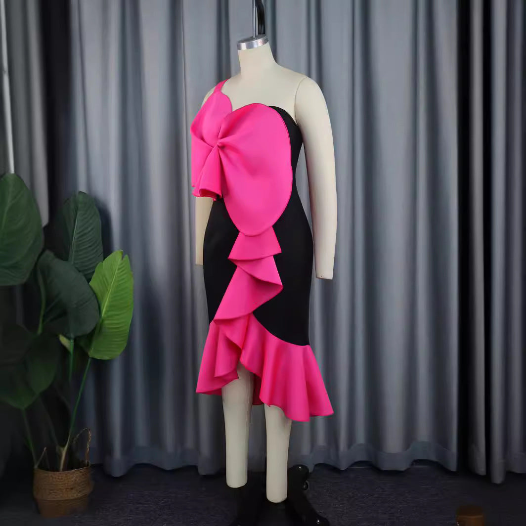 Damen Geschmeidiges Cocktailkleid mit dekorativer Schleifenapplikation Echo Archiv