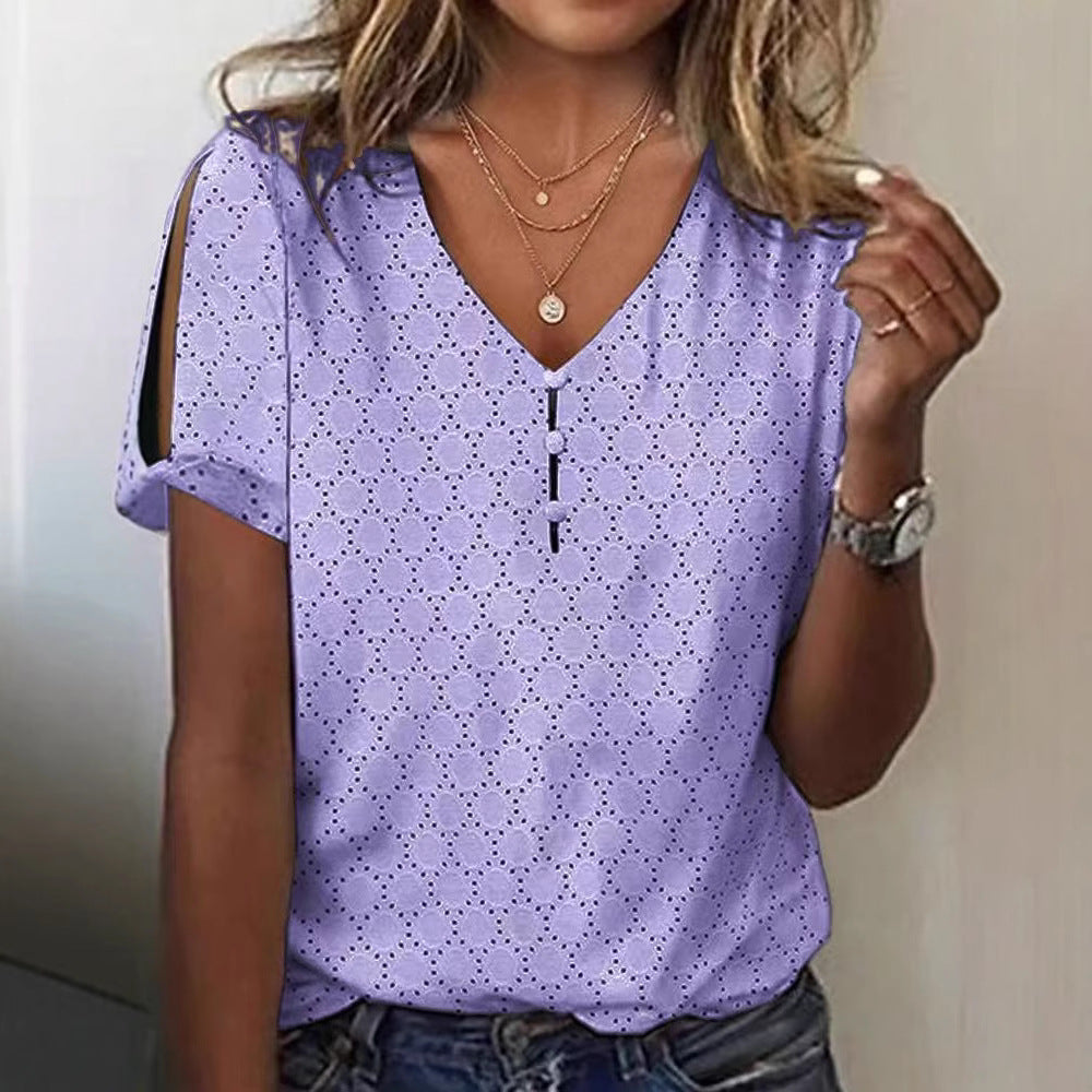 Damen Glitzernde V-Pullover Bluse Echo Archiv