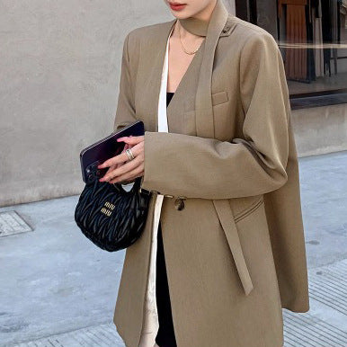 Damen Übergrößen Blazer mit asymmetrischem Design Echoarchiv
