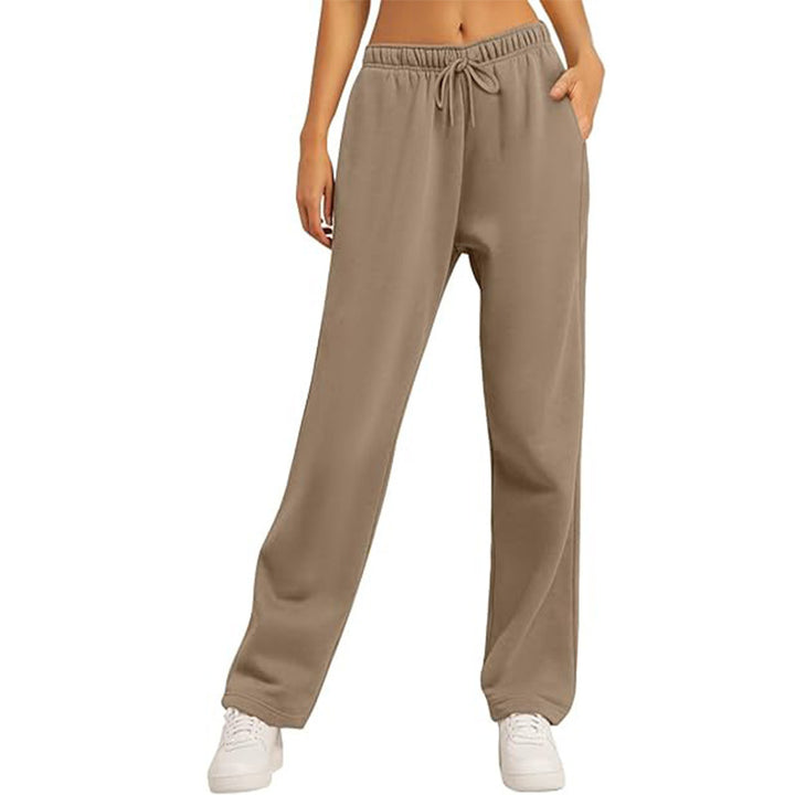 Damen nan hochwertige Relax-Hose mit hoher Taille, geradem Bein und integrierten Eingrifftaschen Echo Archiv