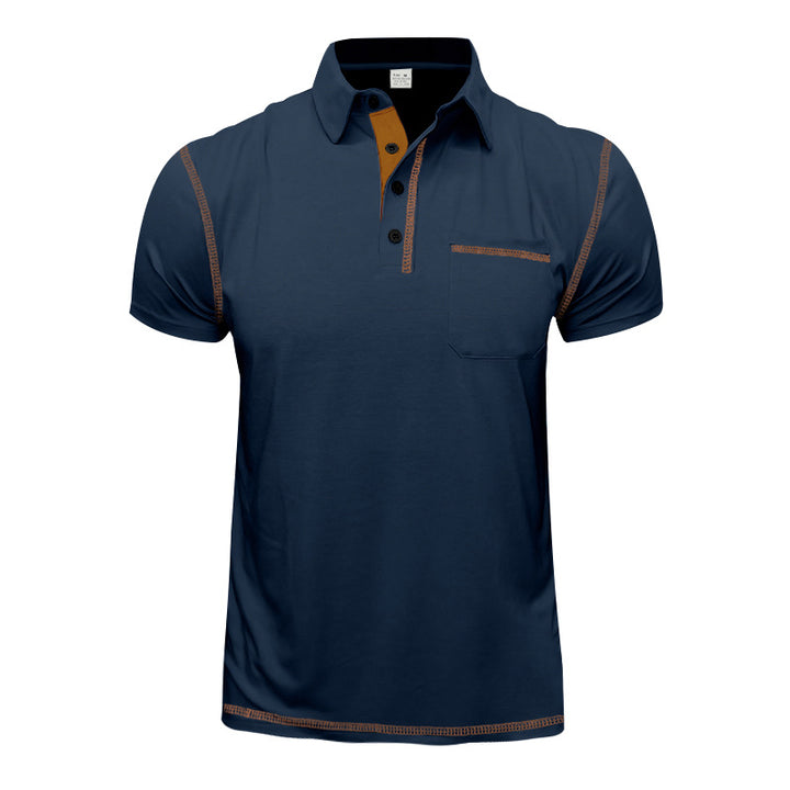 Herren Poloshirt mit modernem Kragen und praktischen Knopfdetails Echoarchiv