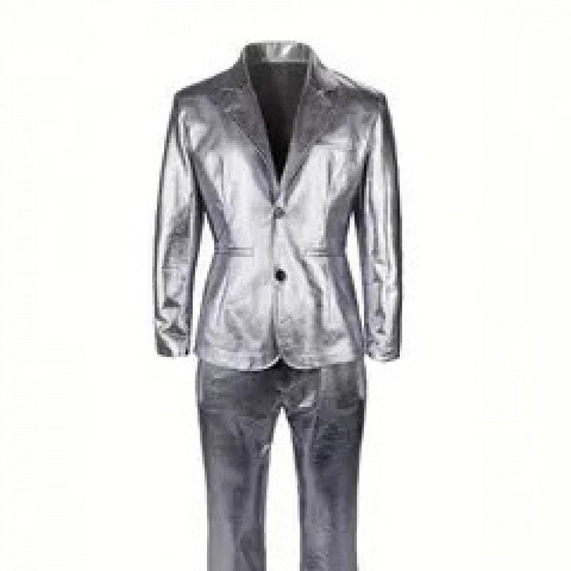 Herren Glamouröser Satin-Anzug Echoarchiv