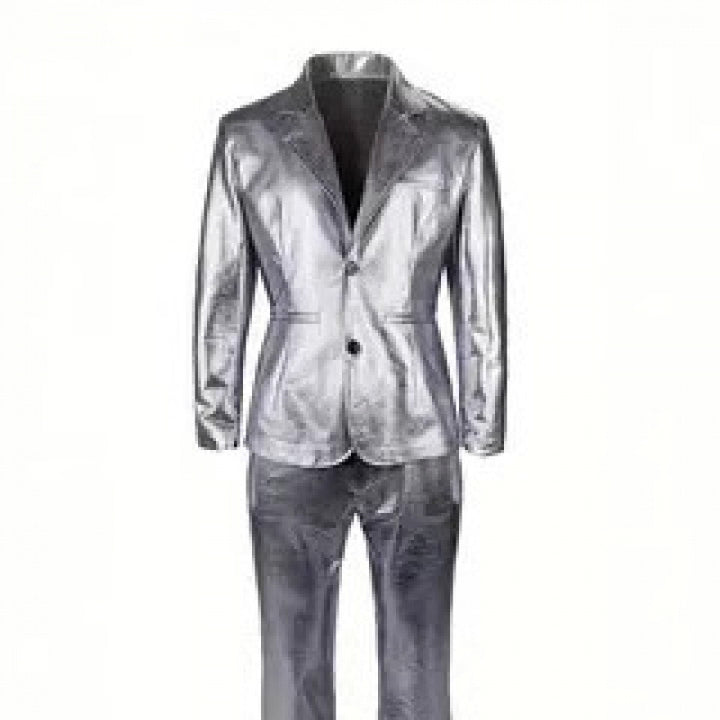 Herren Glamouröser Satin-Anzug Echoarchiv