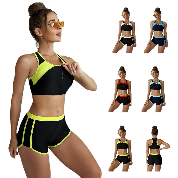 Damen Sportlicher Zweiteiler mit Reißverschluss und atmungsaktivem Mesh-Design Echo Archiv