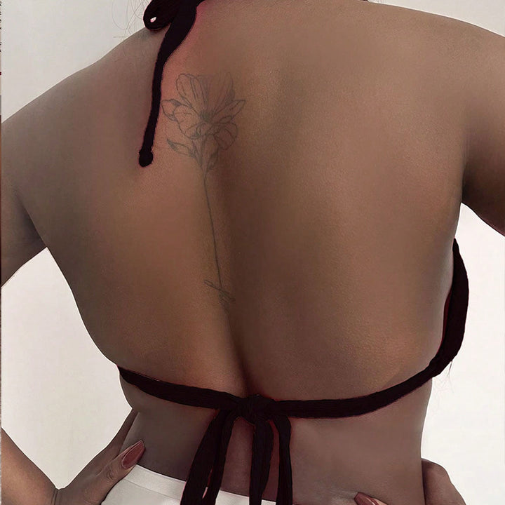 Damen Triangel-Bikinioberteil mit tiefem V-Ausschnitt und verstellbaren Trägern Echo Archiv