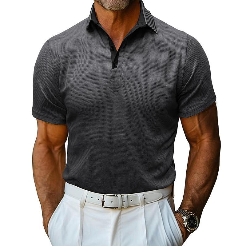 Herren Polohemd mit strukturiertem Design und modernem Kragen Echoarchiv