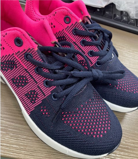 Damen atmungsaktive Strick-Sneaker mit Luftkammer-Zwischensohle und gepolstertem Einstieg Echo Archiv
