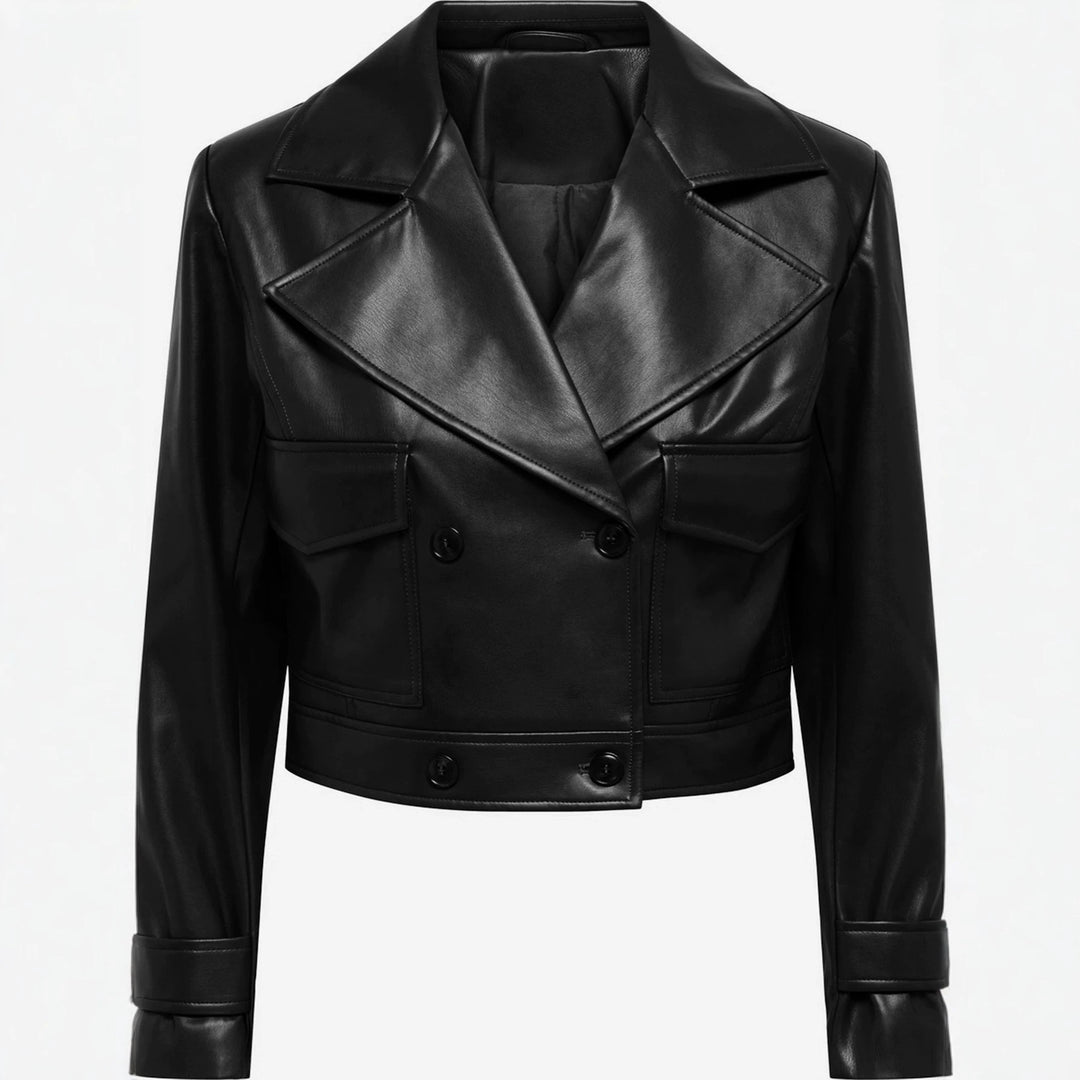 Damen Cropped Lederjacke Echo Archiv