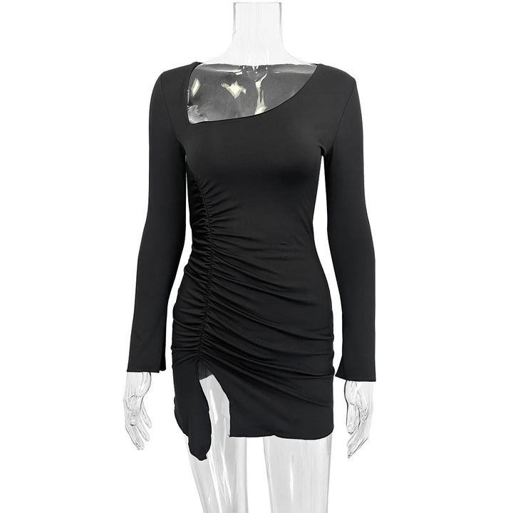 Damen Figurumspielendes Kleid mit asymmetrischem Ausschnitt und drapiertem Saum Echo Archiv