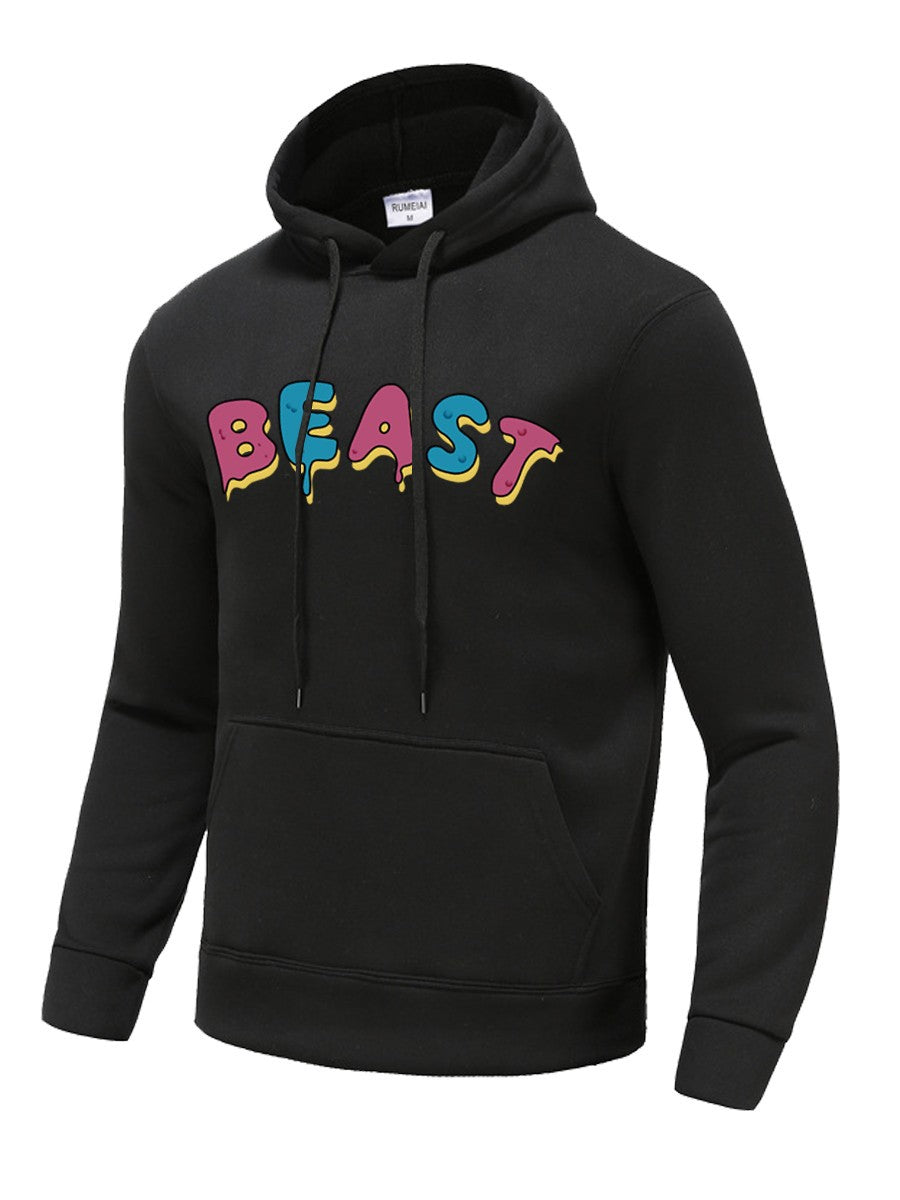 Herren Hoodie mit buntem 3D-Schriftzug Echoarchiv