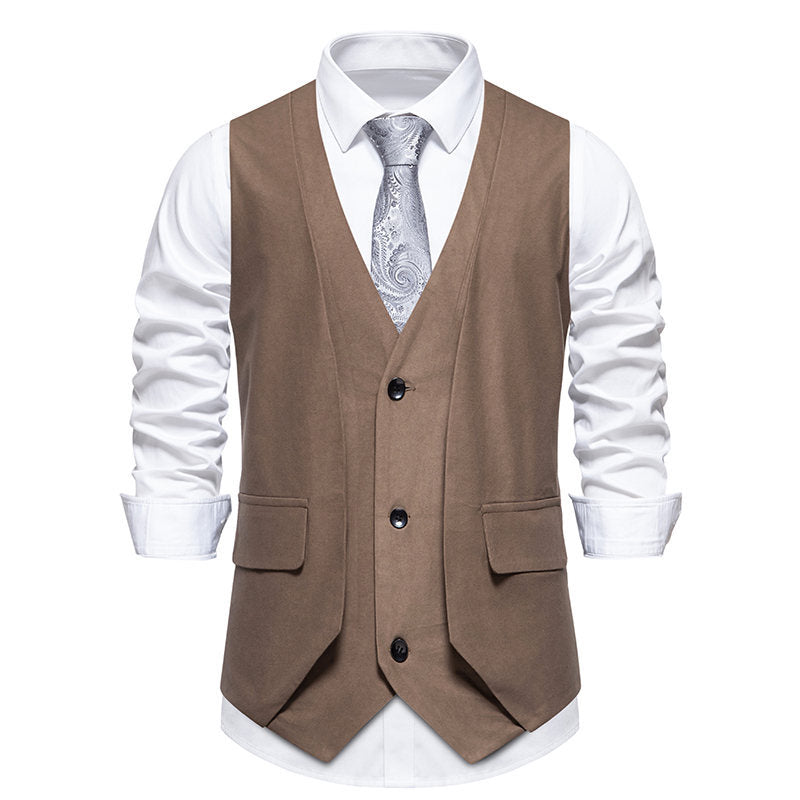 Herren elegante Weste mit doppelter Knopfleiste und praktischen Taschen Echoarchiv